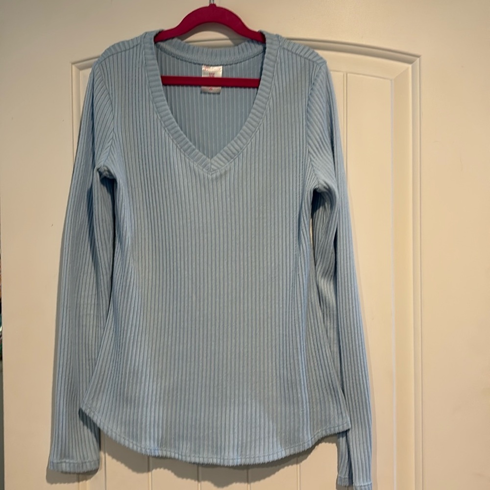 Blue long sleeve top